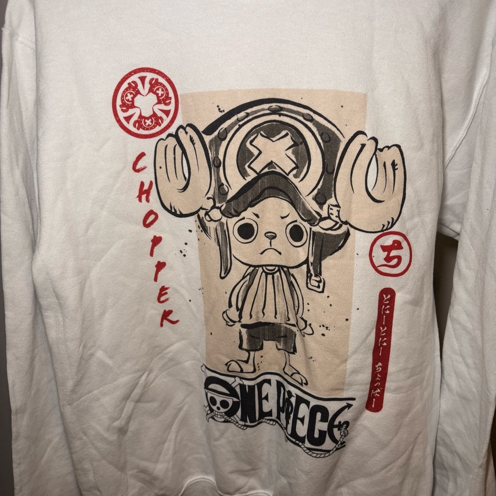 Men's‎ Unbranded White One Piece Chopper Graphic Sweatshirt S - Picture 2 of 6